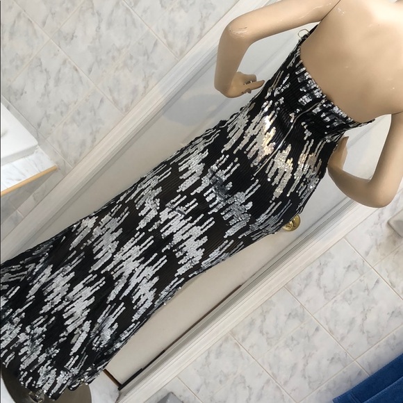 BLACK & SILVER SEQUIN DRESS - Picture 8 of 8